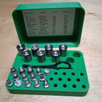 Case for Bullet Sizing Dies and Top Punches
